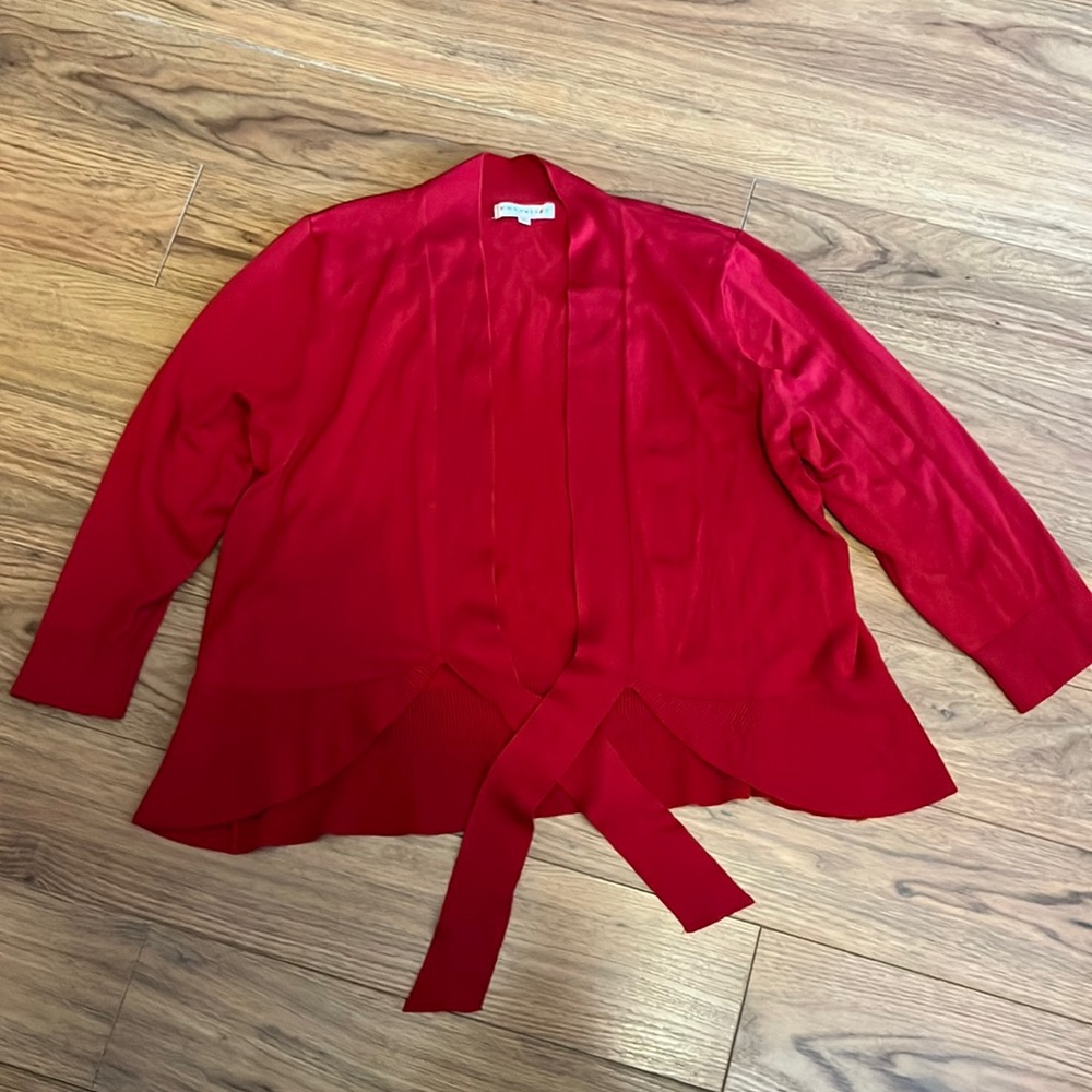 Brand New Without Tags! Women’s Misses Dressbarn Cardigan Red Sweater Size Large